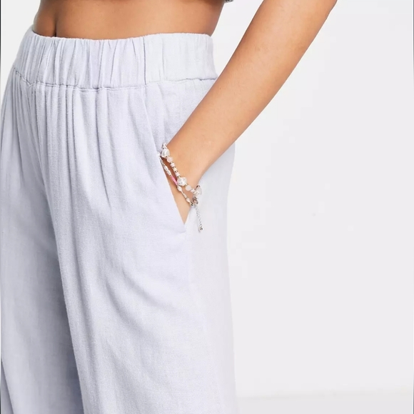 ABERCROMBIE & FITCH: Linen-Blend Pull-On Wide Leg Pants - Picture 5 of 6